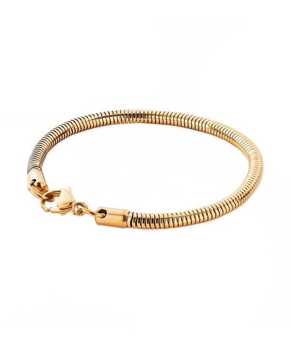 Gold snake chain bracelet